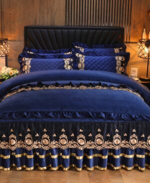 ⁦<h1 class="product_title entry-title">تنورة سرير من الدانتيل وأغطية سرير وغطاء مرتبة وأغطية وسائد من الأقمشة المنزلية</h1>⁩ - الصورة ⁦5⁩