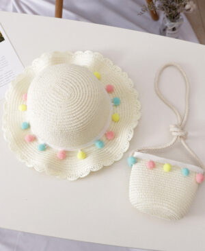 ⁦<h1 class="product_title entry-title">طقم قبعة وحقيبة أطفال بلون موحد</h1>⁩ - الصورة ⁦9⁩