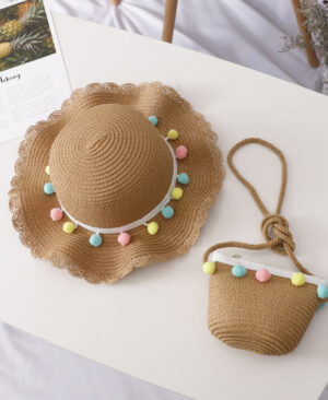 ⁦<h1 class="product_title entry-title">طقم قبعة وحقيبة أطفال بلون موحد</h1>⁩ - الصورة ⁦10⁩