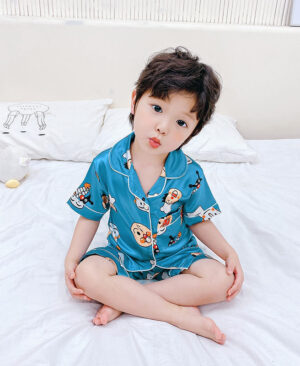 <h1 class="product_title entry-title">Children's Pajamas Set Cartoon Printed Silk Home Service</h1> - Image 5
