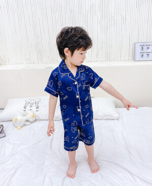 <h1 class="product_title entry-title">Children's Pajamas Set Cartoon Printed Silk Home Service</h1> - Image 6