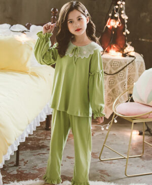 ⁦<h1 class="product_title entry-title">بيجامات أطفال ربيعية وخريفية للبنات من القطن بأكمام طويلة - بدلة من قطعتين</h1>⁩ - الصورة ⁦3⁩