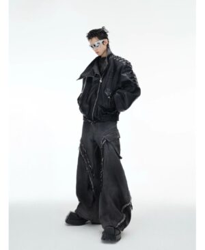 <h1 class="product_title entry-title">Avant-garde, Retro-style Jeans With Multiple Pockets</h1> - Image 5