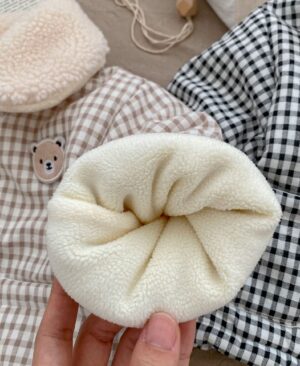 <h1 class="product_title entry-title">Baby Winter Coat Men's And Women's Korean-style Plaid Bear Quilted To Keep Warm Cotton-padded Jacket Thickened Children's Cotton Clothes</h1> - Image 10