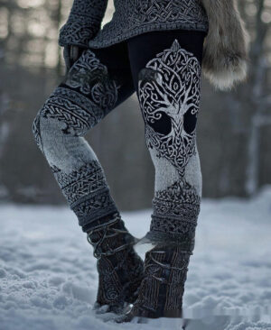 <h1 class="product_title entry-title">Womens Retro Casual Sports Leggings With 3D Digital Print</h1> - Image 6