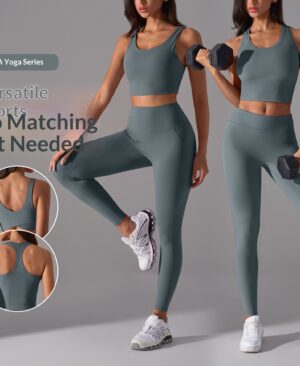 ⁦<h1 class="product_title entry-title">بنطلون يوغا عالي الخصر لرفع المؤخرة للنساء - بنطلون مرن للتحكم في البطن قصير للطاقة البدنية</h1>⁩ - الصورة ⁦5⁩