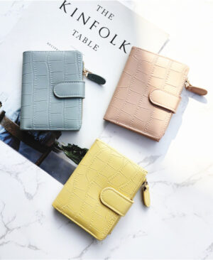 <h1 class="product_title entry-title">Simple Retro Solid Color Zipper Clasp Mini Short Wallet</h1> - Image 5