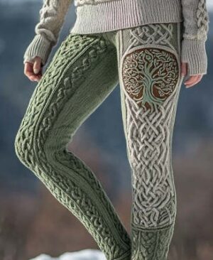 <h1 class="product_title entry-title">Womens Retro Casual Sports Leggings With 3D Digital Print</h1> - Image 5