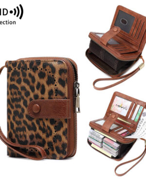 <h1 class="product_title entry-title">Leopard Print Multifunctional Zipper Retro Small Wallet</h1> - Image 4