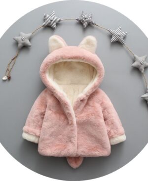 ⁦<h1 class="product_title entry-title">ملابس الأطفال الجديدة لخريف وشتاء 2023، جاكيت سميك مزود بالفرو للأطفال، مع شعر الأرنب الصغير، النسخة الكورية من السويت شيرت الجيل الأول</h1>⁩ - الصورة ⁦4⁩