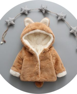 ⁦<h1 class="product_title entry-title">ملابس الأطفال الجديدة لخريف وشتاء 2023، جاكيت سميك مزود بالفرو للأطفال، مع شعر الأرنب الصغير، النسخة الكورية من السويت شيرت الجيل الأول</h1>⁩ - الصورة ⁦6⁩