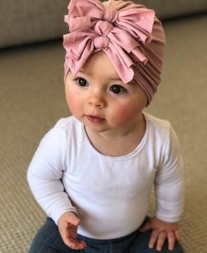 <h1 class="product_title entry-title">Pleated bowknot baby hat</h1> - Image 5
