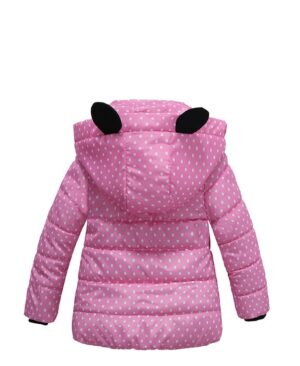 <h1 class="product_title entry-title">Girls Winter Coat Hooded Dot Animal Design Puffy Jacket</h1> - Image 4