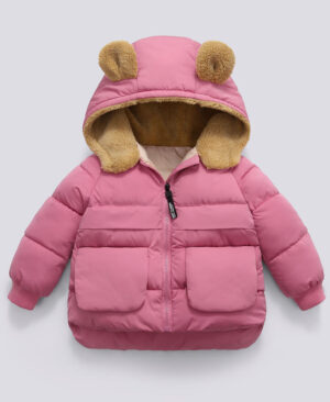 ⁦<h1 class="product_title entry-title">جاكيت دافئ قصير سميك بغطاء رأس للأطفال لفصل الخريف والشتاء</h1>⁩ - الصورة ⁦4⁩