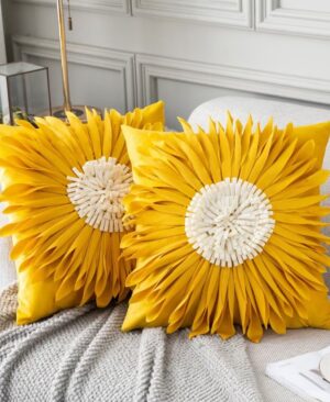 <h1 class="product_title entry-title">Fashion Modern Style White Throw Pillows Velvet Stitching 3D Chrysanthemum Cushion Waist Pillow Blue Cushion Case</h1> - Image 10
