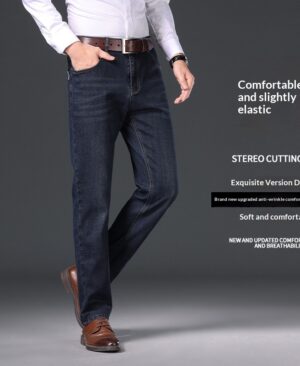 <h1 class="product_title entry-title">Mens New All-Match Thicker High-End Slim-Fit Straight Jeans</h1> - Image 7