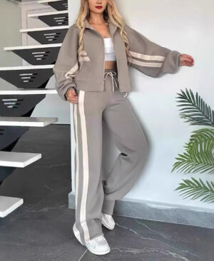 <h1 class="product_title entry-title">Casual Trousers Simple Zipper Coat For Women</h1> - Image 9