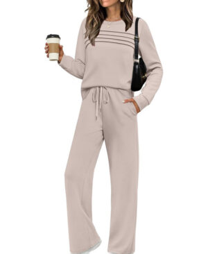 <h1 class="product_title entry-title">Women's Casual Elastic Waist Trousers Wide-leg Pants</h1> - Image 4