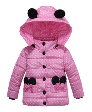<h1 class="product_title entry-title">Girls Winter Coat Hooded Dot Animal Design Puffy Jacket</h1> - Image 3