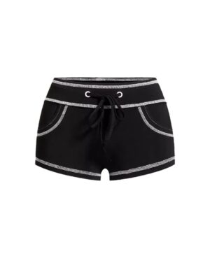 <h1 class="product_title entry-title">Open-stitch Design Lace-up Low-rise Hot Pants</h1> - Image 3