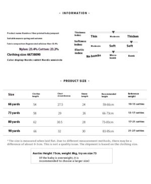 ⁦<h1 class="product_title entry-title">بدلة أطفال من ألياف البامبو الناعمة والخفيفة بطبعة زهور وحيوانات لطيفة ملابس حديثي الولادة للجنسين بأكمام طويلة</h1>⁩ - الصورة ⁦9⁩