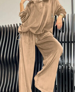 <h1 class="product_title entry-title">Loose Casual Two-piece Suit Leopard Print Hoodie And Pants Suit For Women</h1> - Image 9