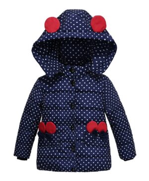 <h1 class="product_title entry-title">Girls Winter Coat Hooded Dot Animal Design Puffy Jacket</h1> - Image 5