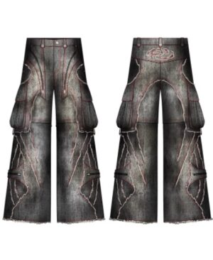 <h1 class="product_title entry-title">Two Detachable And Reconfigurable Crossbody Strap Workwear Denim Jeans</h1> - Image 6