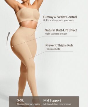 <h1 class="product_title entry-title">Women's Firm Control Full-Length Leggings - Butt-Lift & Tummy Thigh Contour</h1> - Image 8