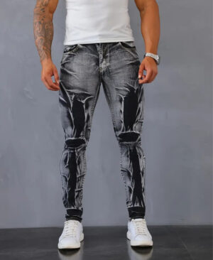 <h1 class="product_title entry-title">Stylish, Slim-fit Mens Trousers With An Irregular Floral Print Design</h1> - Image 4