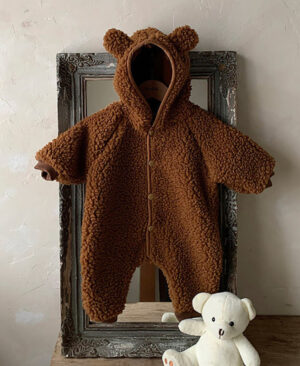 <h1 class="product_title entry-title">Baby Winter Boys And Girls Bear Double-sided Lamb Hooded Cotton Jersey</h1> - Image 7