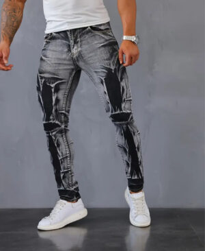 <h1 class="product_title entry-title">Stylish, Slim-fit Mens Trousers With An Irregular Floral Print Design</h1> - Image 5