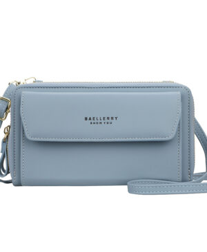 Ladies Long Wallet Double Zipper Large Capacity Diagonal Bag - Image 6