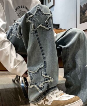 <h1 class="product_title entry-title">Mens Flared Loose High-Street Straight-Leg Pants</h1> - Image 3