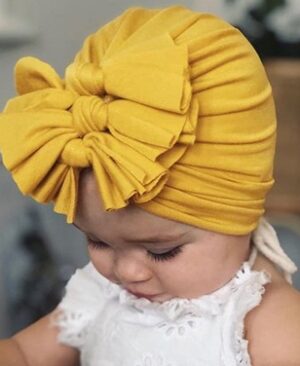 <h1 class="product_title entry-title">Pleated bowknot baby hat</h1> - Image 3