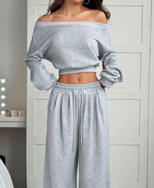 ⁦<h1 class="product_title entry-title">بدلة بنطلون كاجوال نسائية ضيقة بدون أكتاف بلون موحد</h1>⁩ - الصورة ⁦8⁩