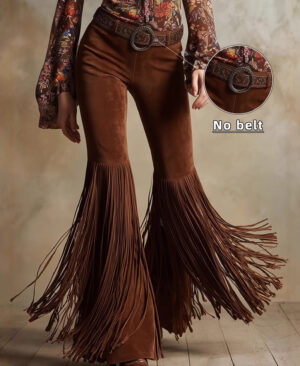 <h1 class="product_title entry-title">Womens Retro Western Fringe New Suede-Look Pants</h1> - Image 6