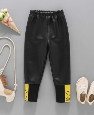 <h1 class="product_title entry-title">Girls' Warm Bottomed Leather Pants</h1> - Image 4