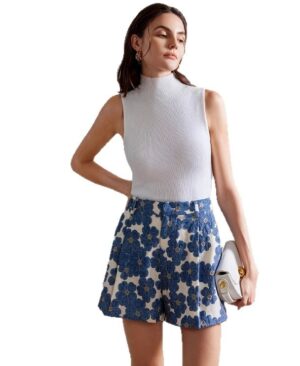 ⁦<h1 class="product_title entry-title">شورتات نسائية مزخرفة بالأزهار</h1>⁩ - الصورة ⁦3⁩