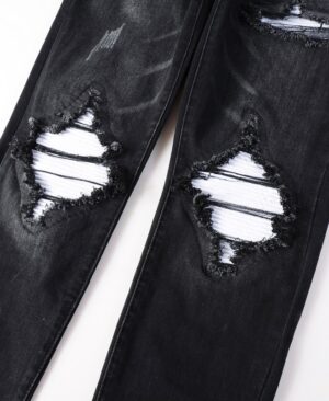 <h1 class="product_title entry-title">Trendy Co-ed Casual American-style Vintage Washed Ripped Jeans</h1> - Image 4