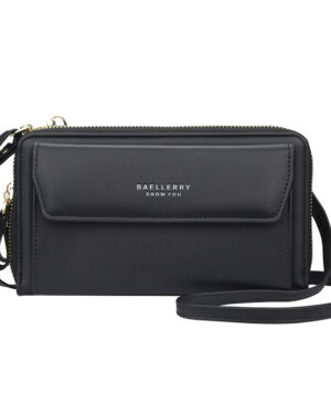 Ladies Long Wallet Double Zipper Large Capacity Diagonal Bag - Image 4