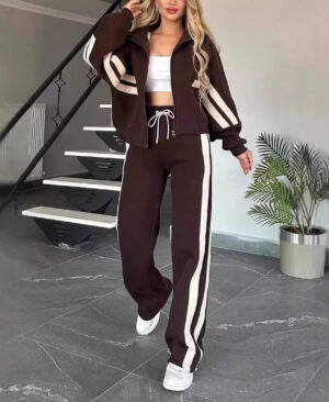 <h1 class="product_title entry-title">Casual Trousers Simple Zipper Coat For Women</h1> - Image 4