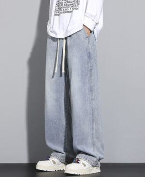 ⁦<h1 class="product_title entry-title">جينز رجالي مريح واسع الساق بتصميم بسيط ومريح</h1>⁩ - الصورة ⁦5⁩