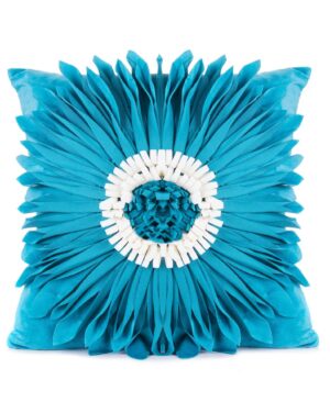 <h1 class="product_title entry-title">Fashion Modern Style White Throw Pillows Velvet Stitching 3D Chrysanthemum Cushion Waist Pillow Blue Cushion Case</h1> - Image 7