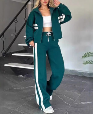 <h1 class="product_title entry-title">Casual Trousers Simple Zipper Coat For Women</h1> - Image 8