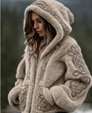 <h1 class="product_title entry-title">Womens Warm Hooded Zip-Up Cardigan Sweater</h1> - Image 6