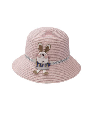 ⁦<h1 class="product_title entry-title">حقيبة زينة الأرنب اللطيف بقبعة قش من قطعتين</h1>⁩ - الصورة ⁦5⁩