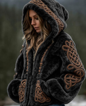 <h1 class="product_title entry-title">Womens Warm Hooded Zip-Up Cardigan Sweater</h1> - Image 4