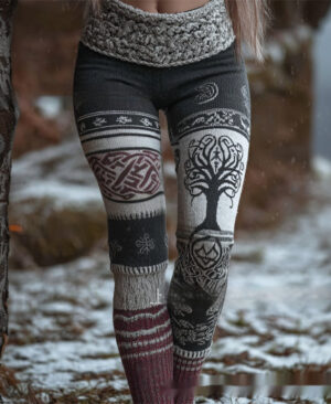 <h1 class="product_title entry-title">Womens Retro Casual Sports Leggings With 3D Digital Print</h1> - Image 9