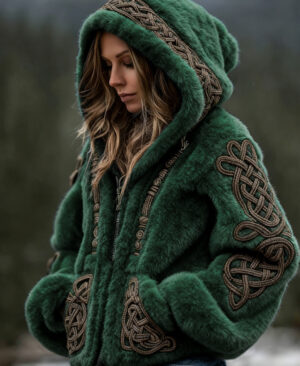 <h1 class="product_title entry-title">Womens Warm Hooded Zip-Up Cardigan Sweater</h1> - Image 3